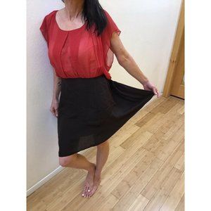 Gary Graham 8 Silk Dolman Sleeves Shift Dress